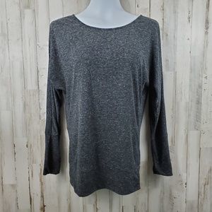 5/$25 RoadRunner Athletic Top XS Heathered Gray Long Sleeve Running Workout